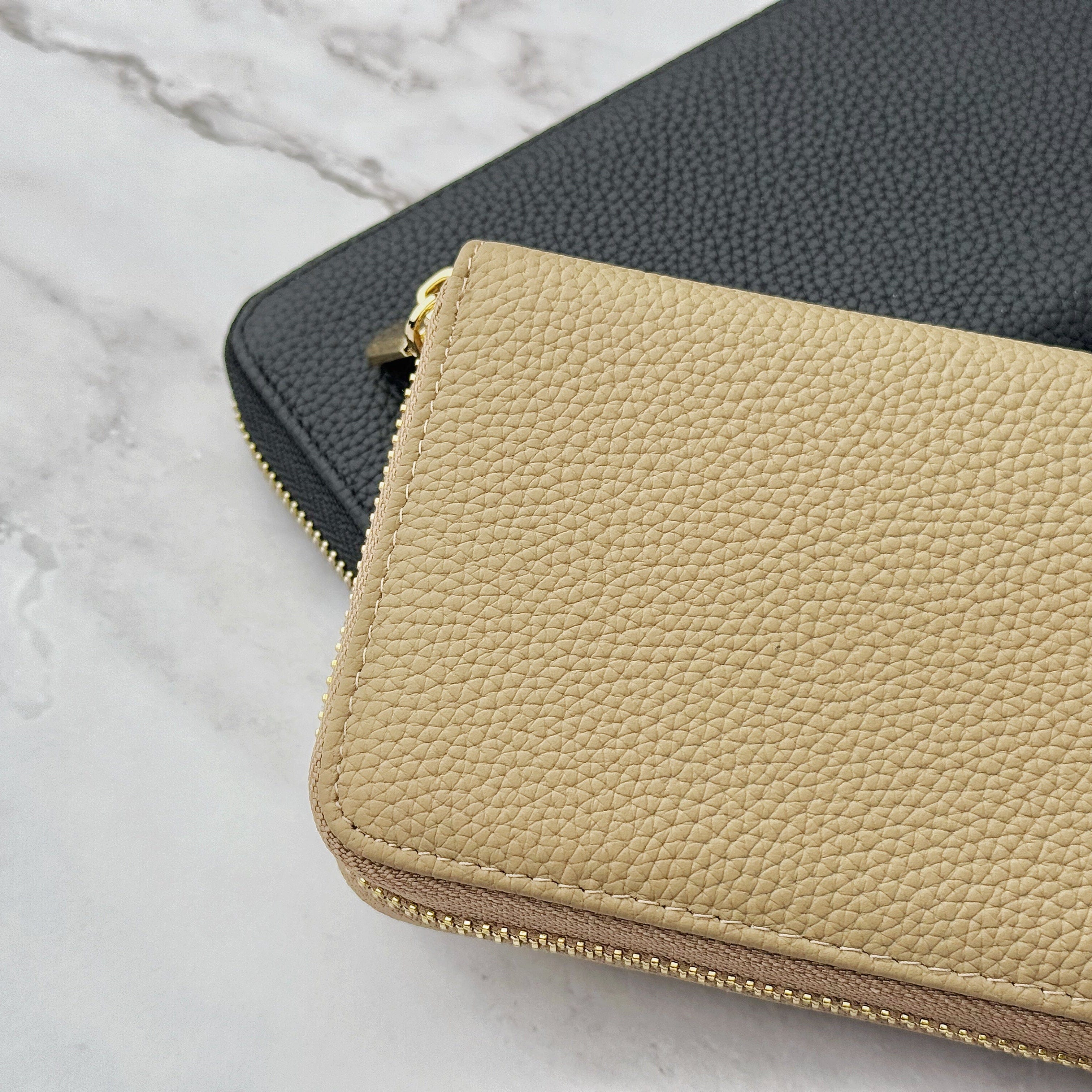 Zip-Around Leather Wallet