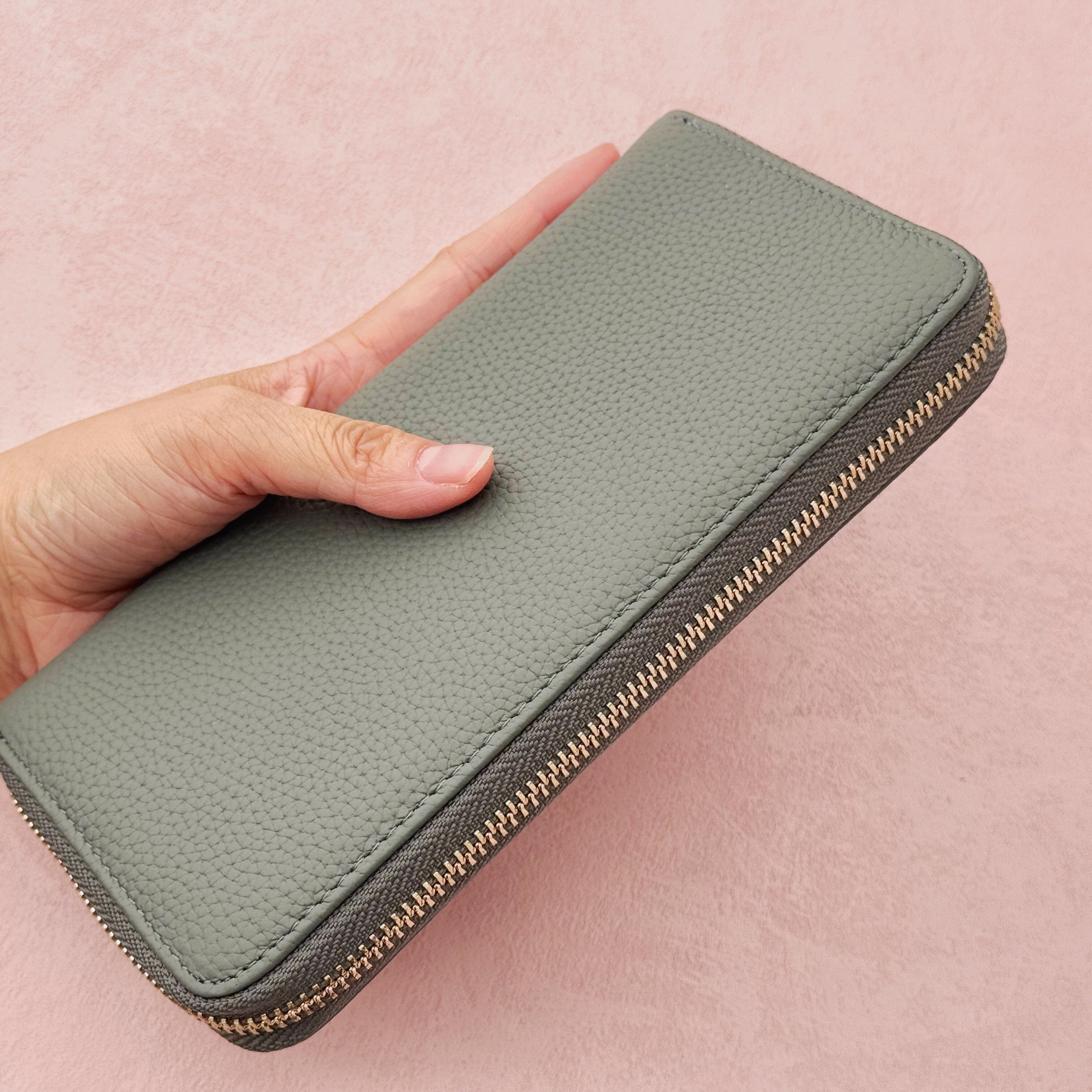Zip-Around Leather Wallet