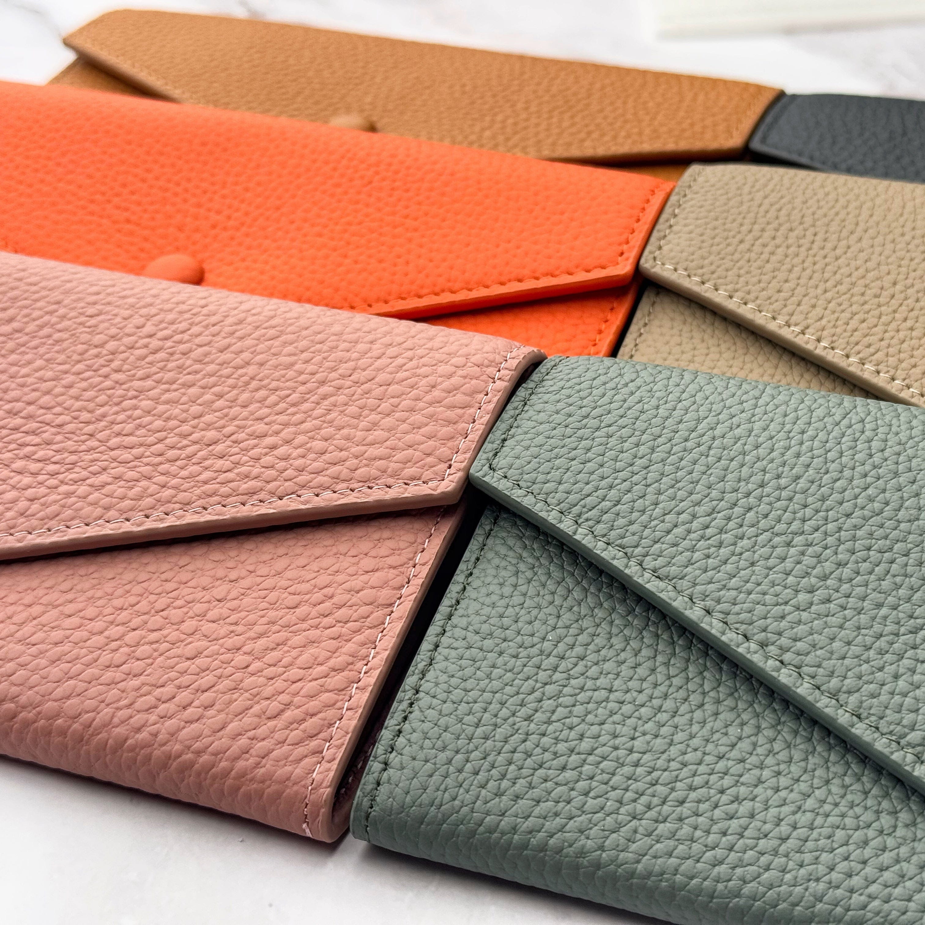 Long Envelope Leather Wallet