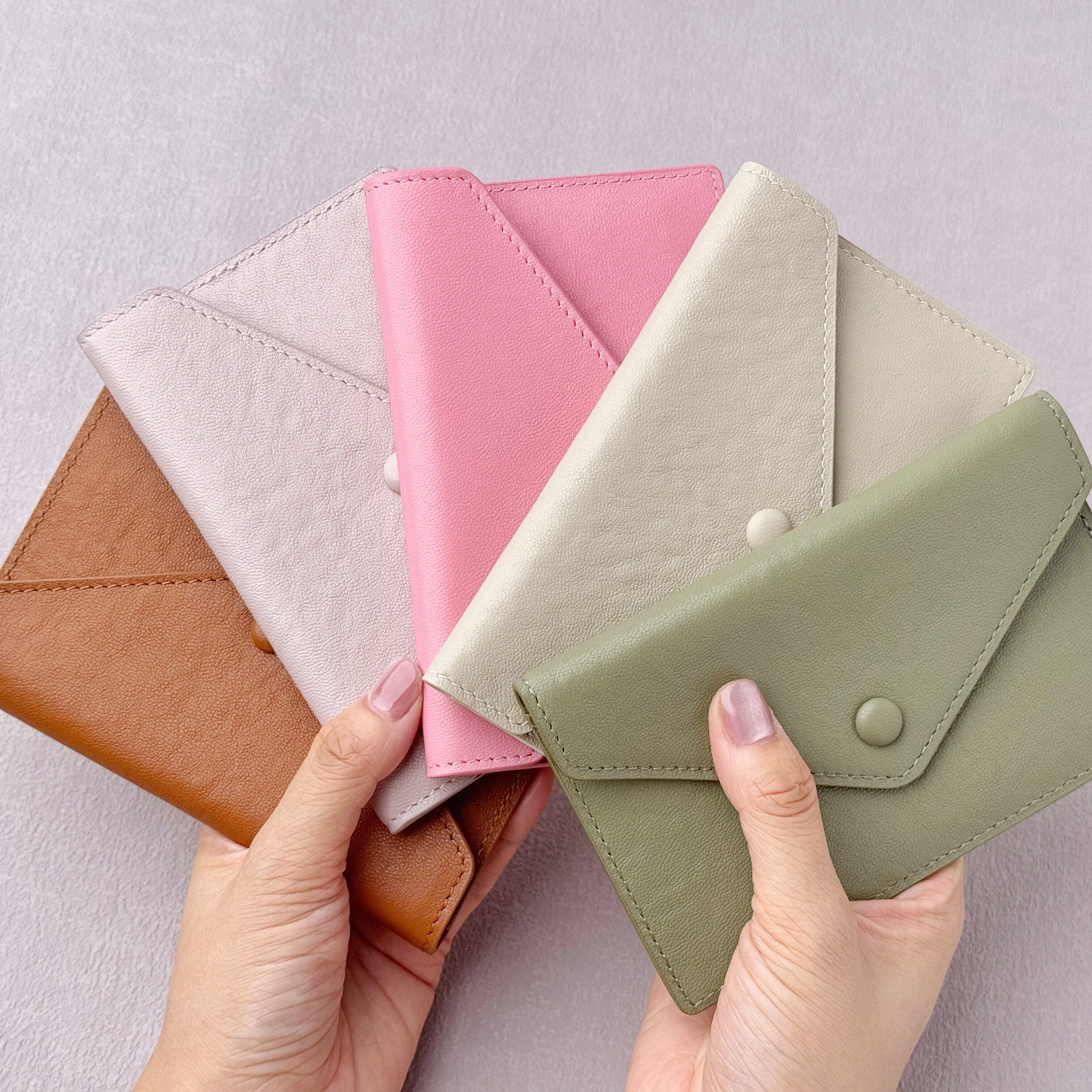 Premium French Cowhide Leather Envelope Wallet
