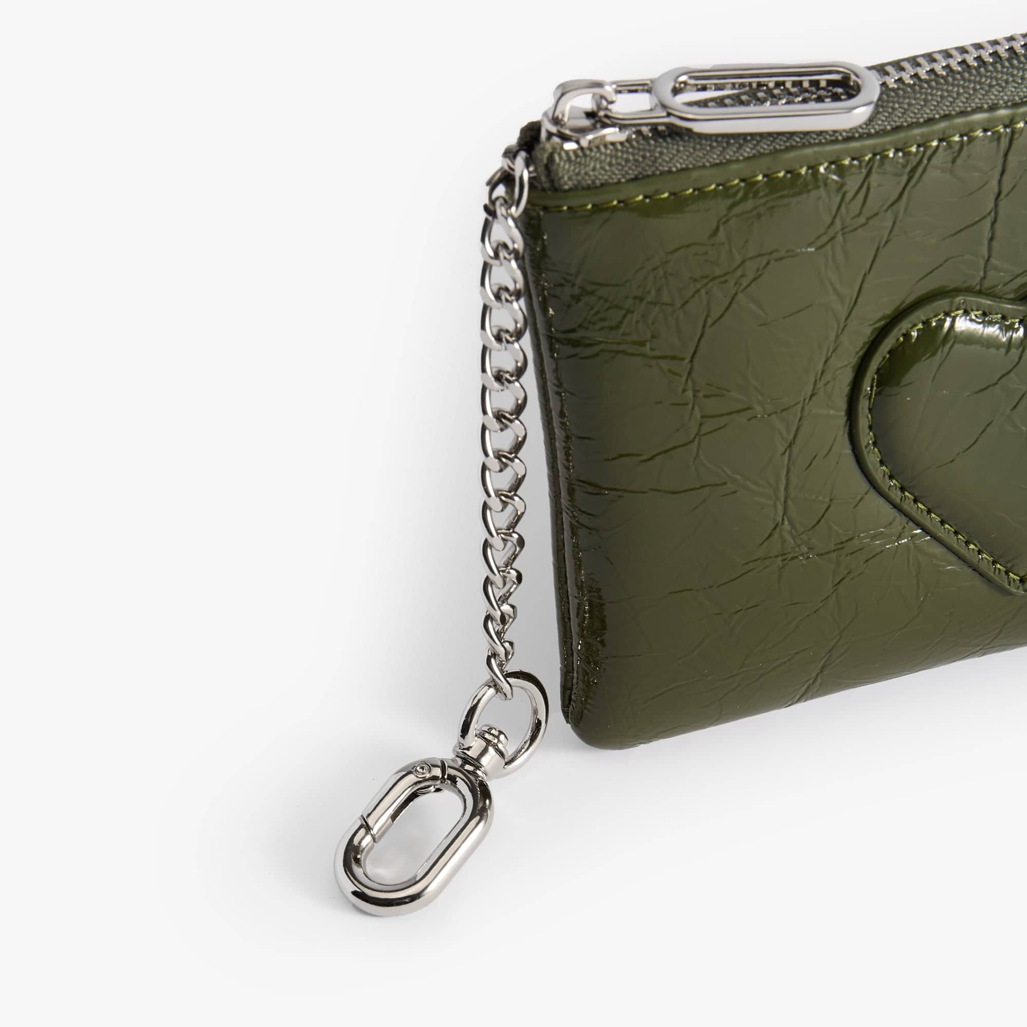 Waxy Leather Zipper Pouch