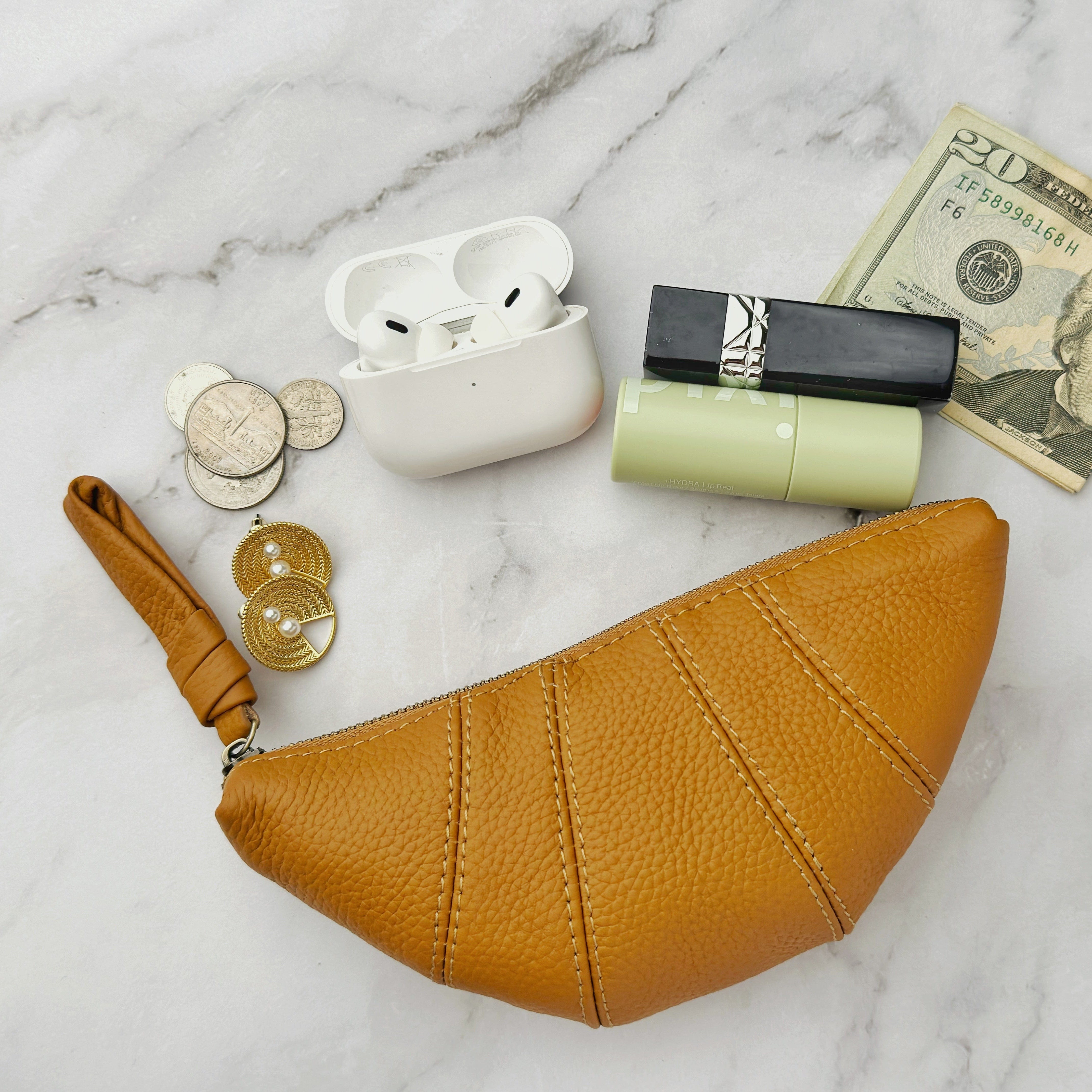 Leather Croissant Pouch