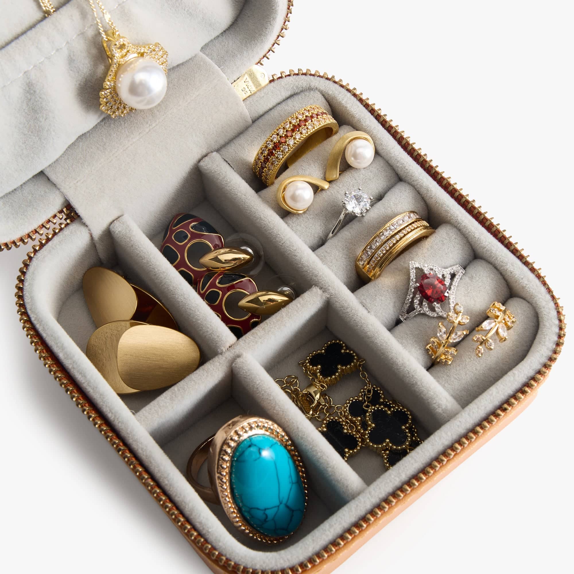 Leather Jewelry Square Case