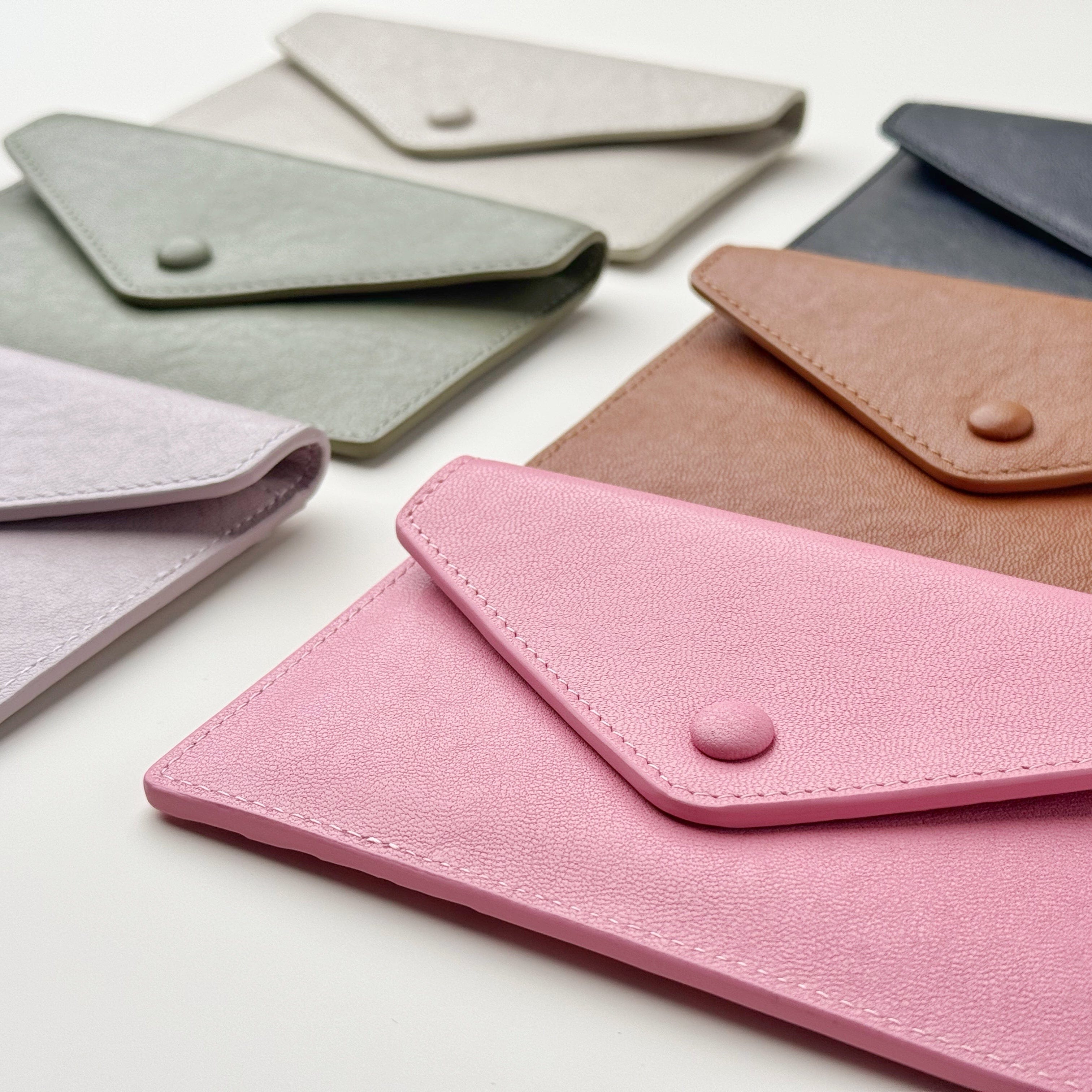 Premium French Cowhide Leather Envelope Wallet