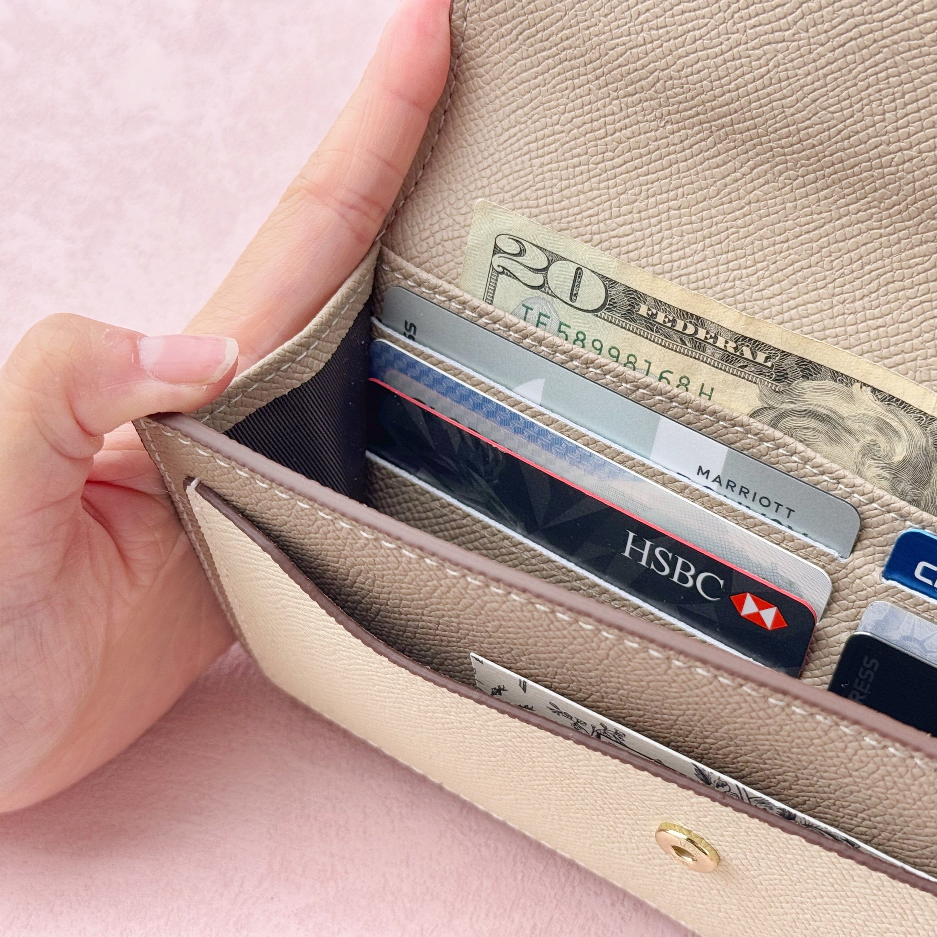 Women Long Clip Leather Wallet