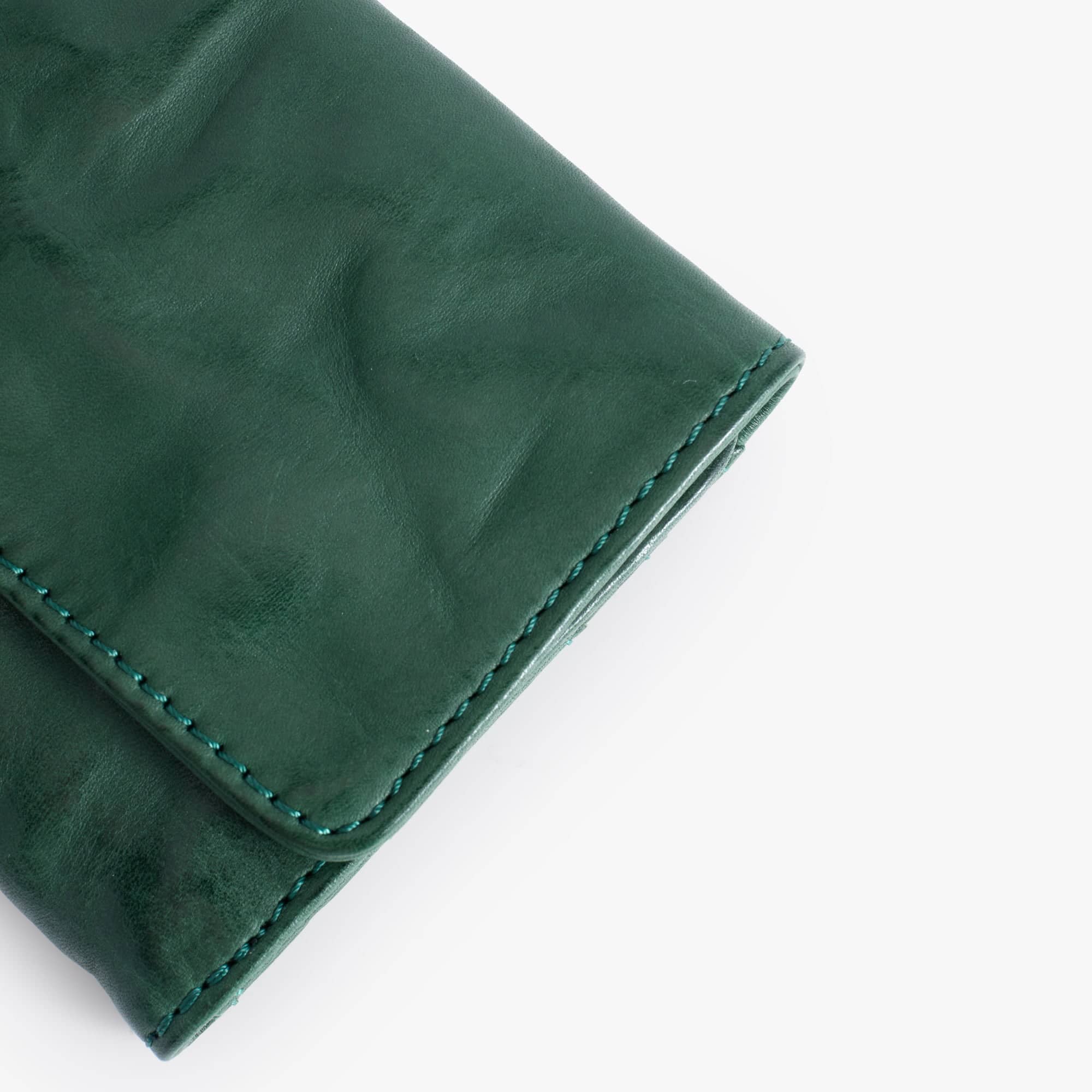 Tanned Leather Thin Long Wallet