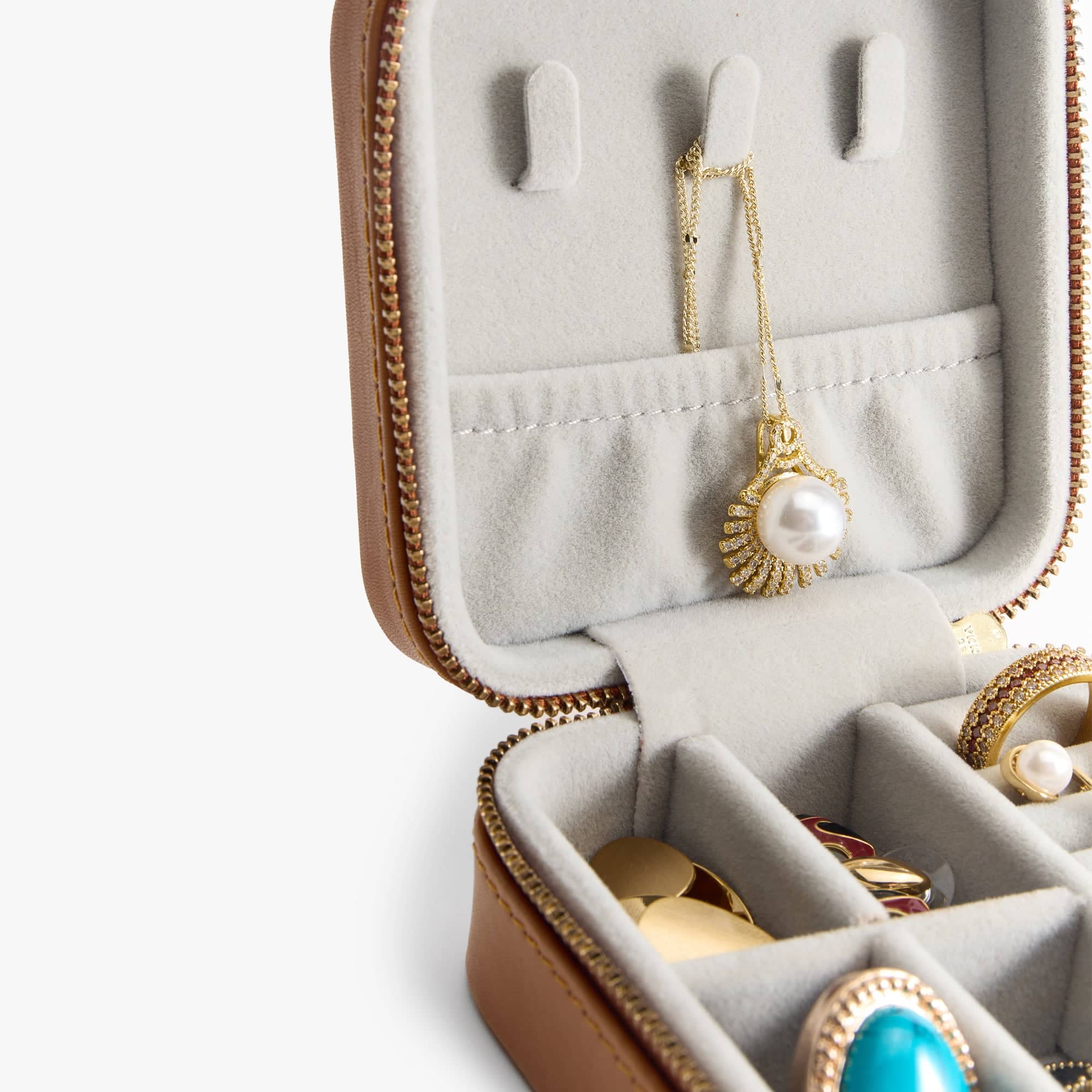 Leather Jewelry Square Case