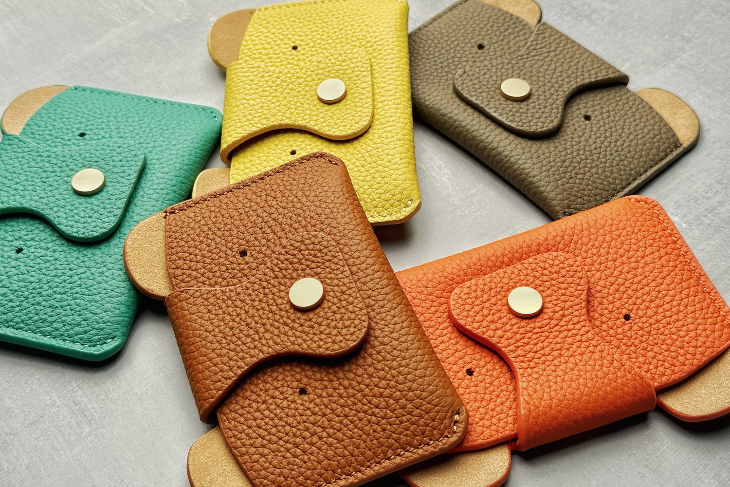 Little Bear Leather Card Holder