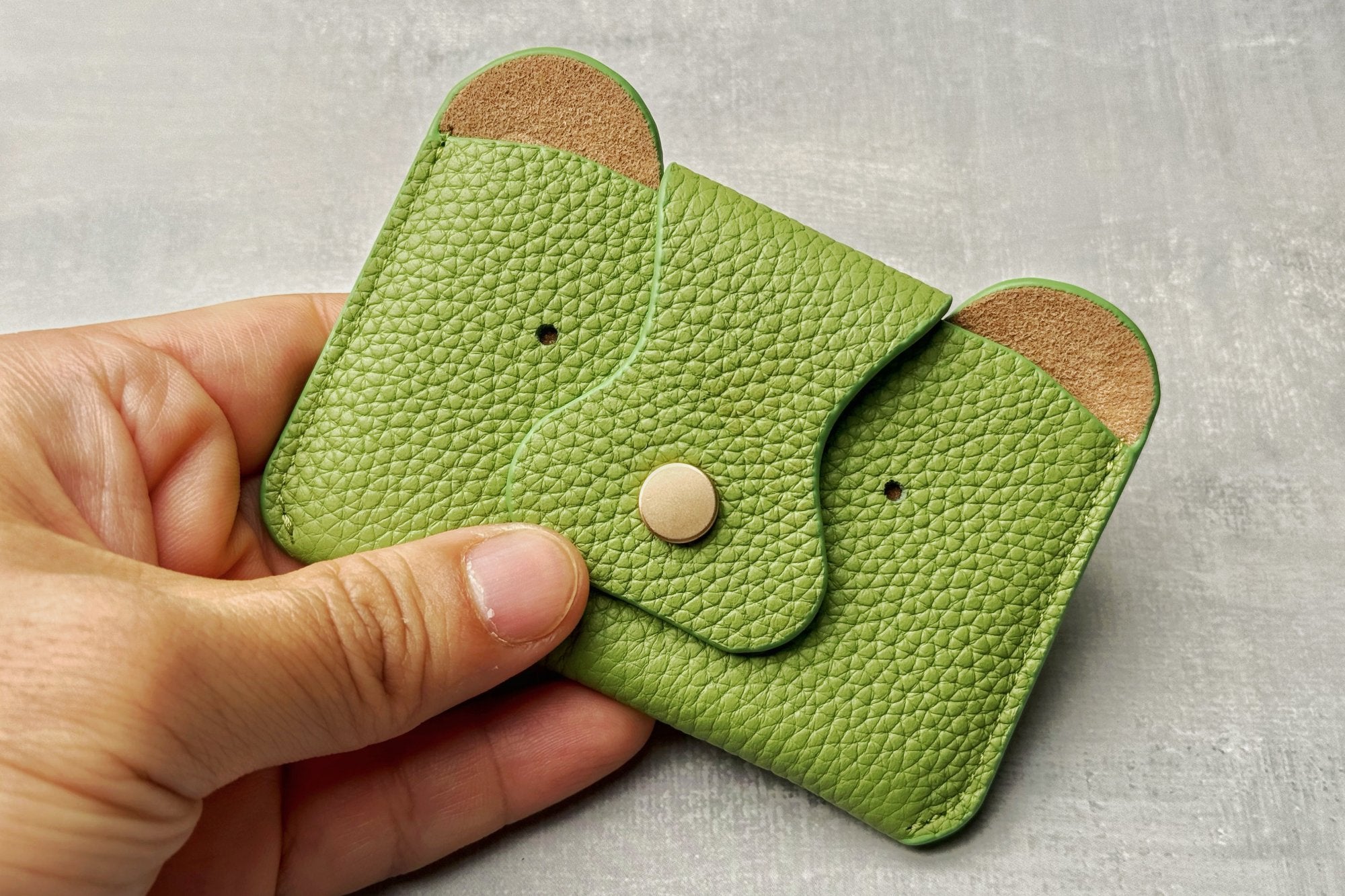 Little Bear Leather Card Holder